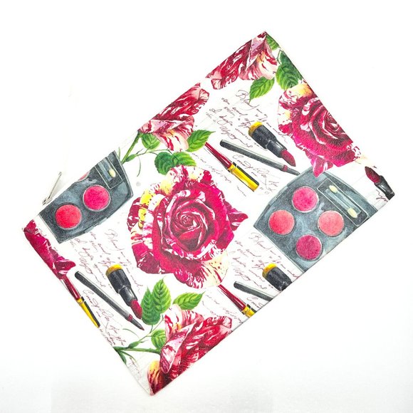 New / Handcrafted - Hand Decorated Cosmetic / Travel Zipper Pouch Bag - Picture 1 of 5
